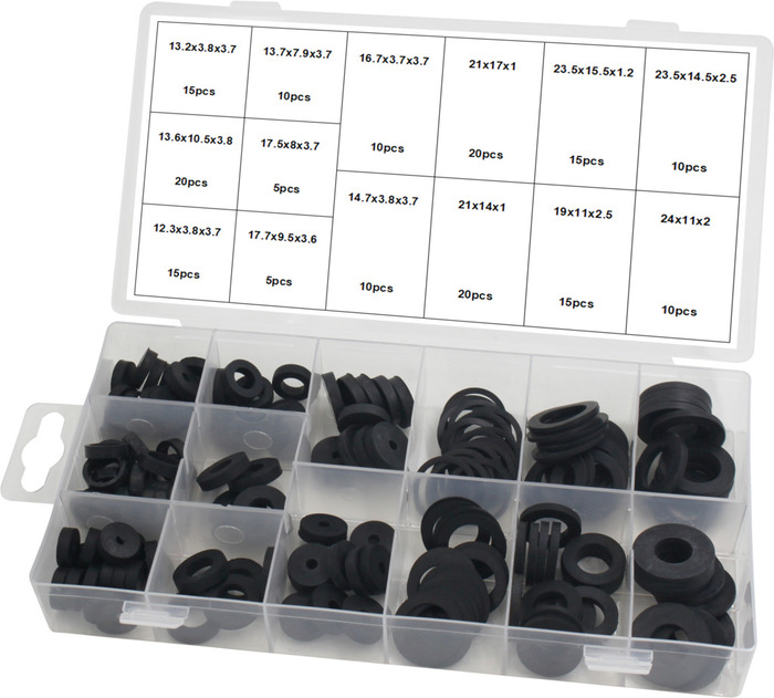 Gummiskiver sortimentsæske 180 dele